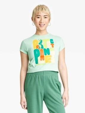 Happy Earth | Protect Our Planet Earth Day Short Sleeve Cropped T Shirt Green
